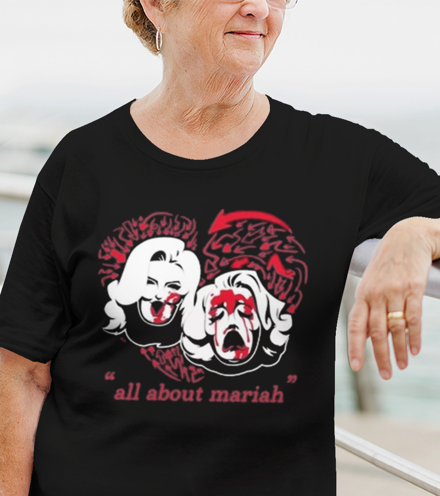 Mariahmayx All About Mariah Heart Faces Red Arrows T-Shirt