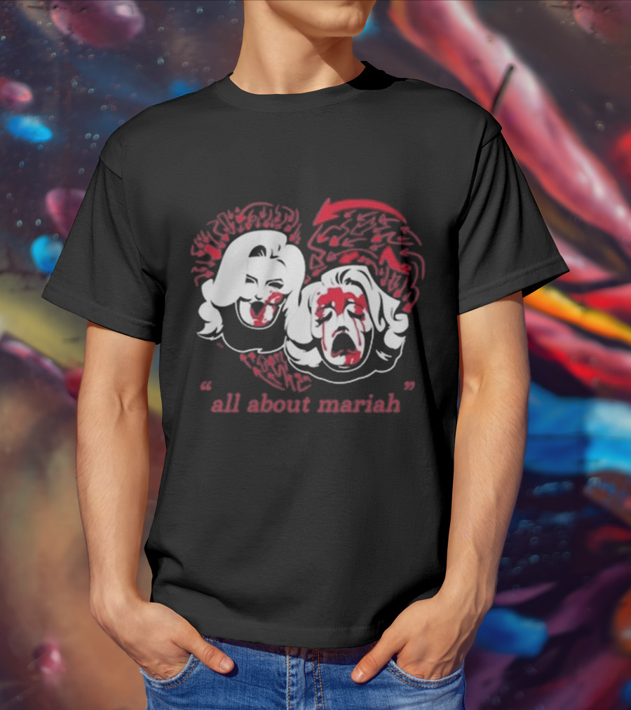Mariahmayx All About Mariah Heart Faces Red Arrows T-Shirt