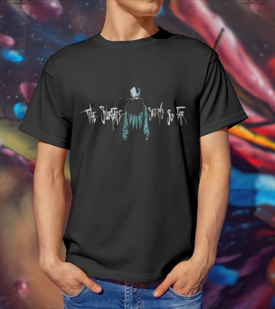 The Surface Seems So Far Floating Head Fantasy Recordings Mysterious Figure T-Shirt