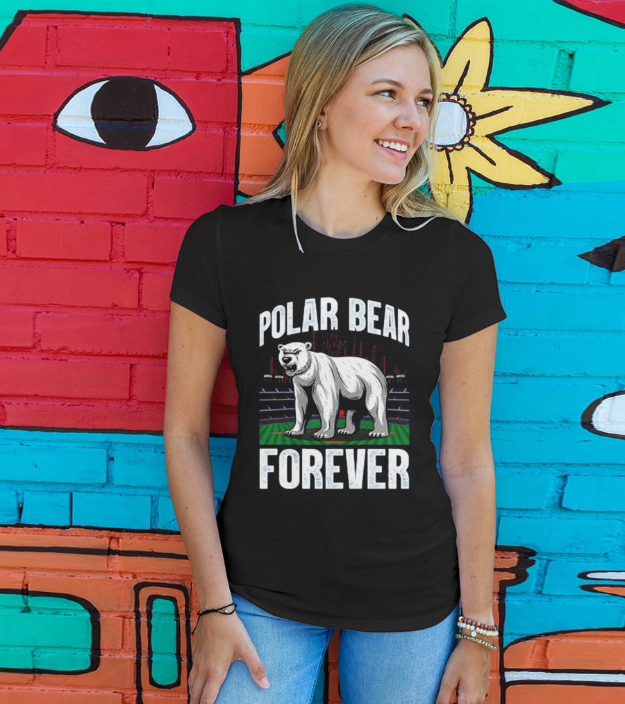Polar Bear Forever New York Mets Stadium Skyline T-Shirt