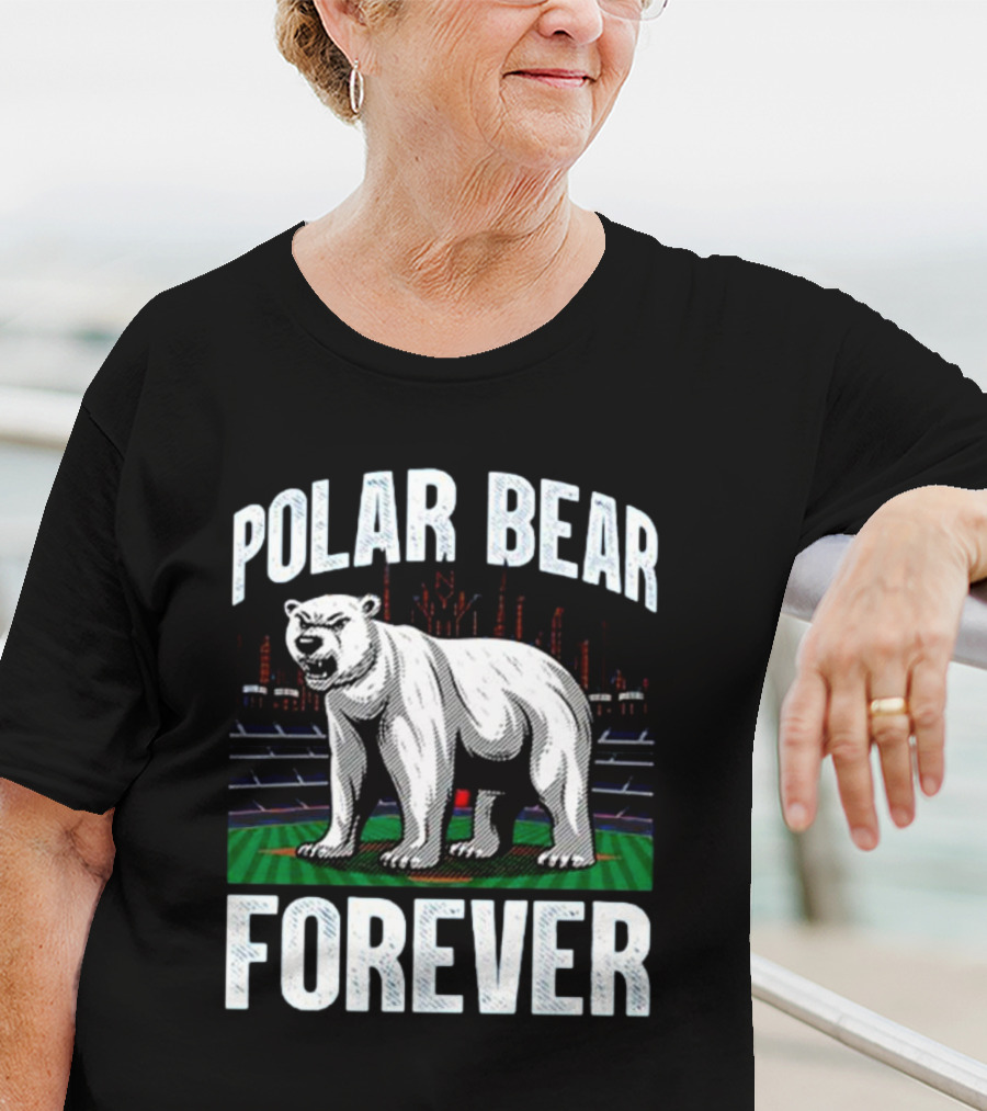 Polar Bear Forever New York Mets Stadium Skyline T-Shirt