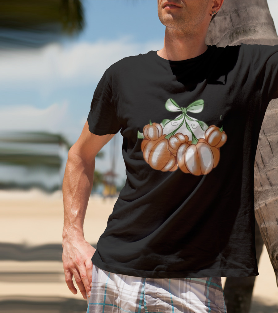 Ropedropthreads Pumpkin Bow Cluster T-Shirt