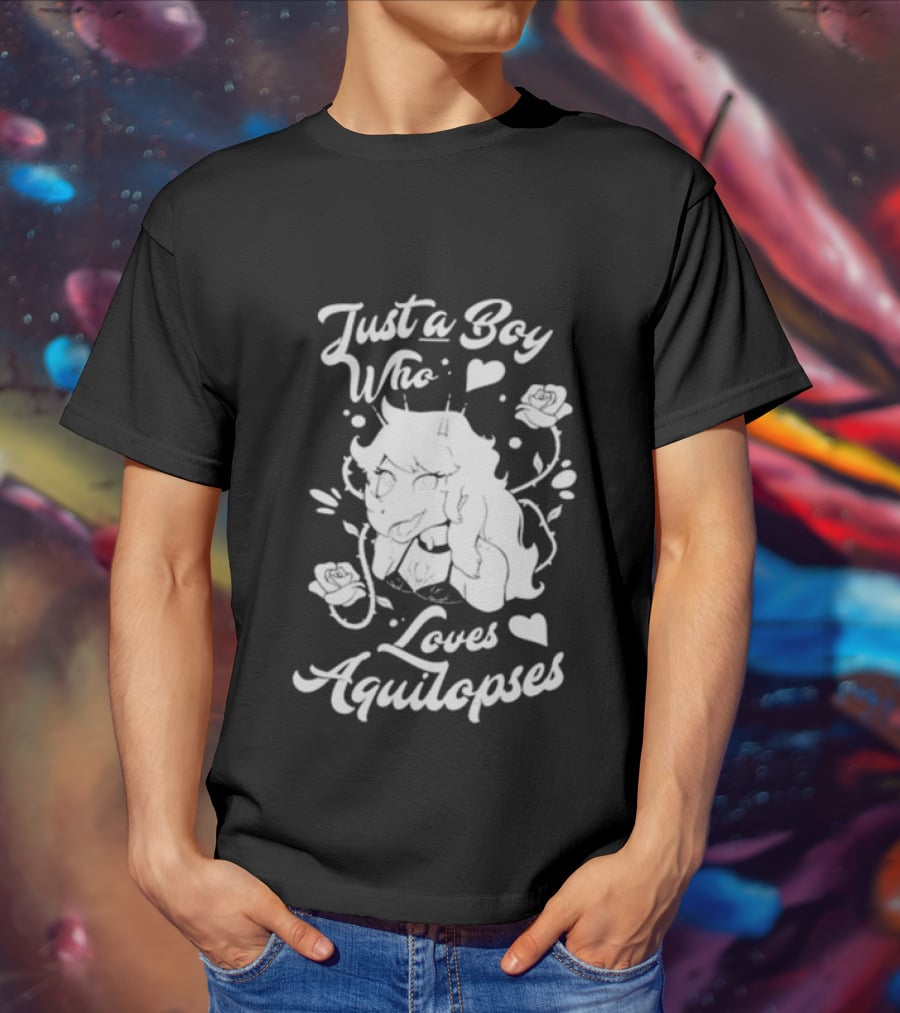 Just A Boy Who Loves Aquilops Snoot Game Rosa T-Shirt