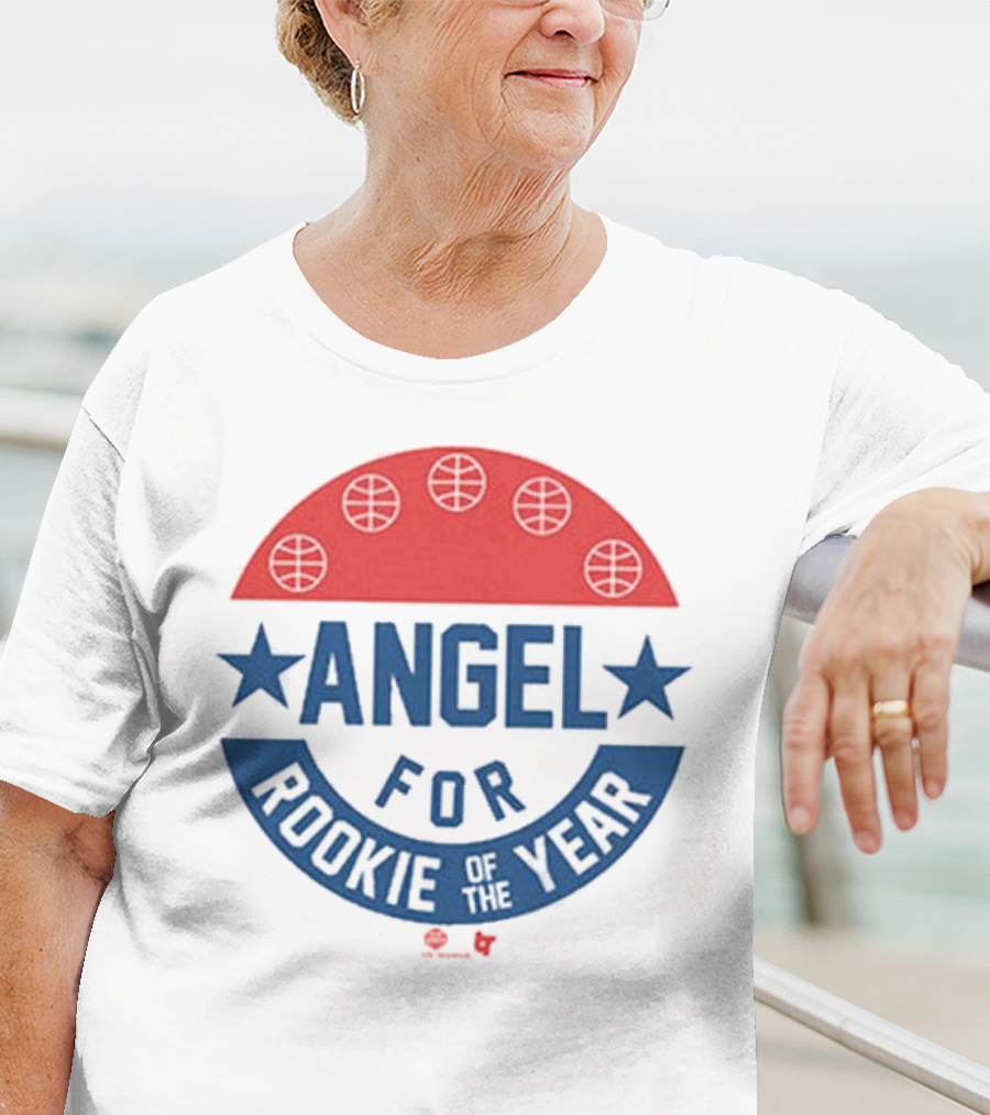 Angel Reese Basketball Icon With Stars And Rookie Of The Year Message T-Shirt