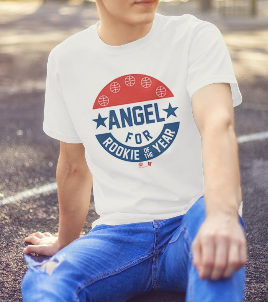 Angel Reese Basketball Icon With Stars And Rookie Of The Year Message T-Shirt