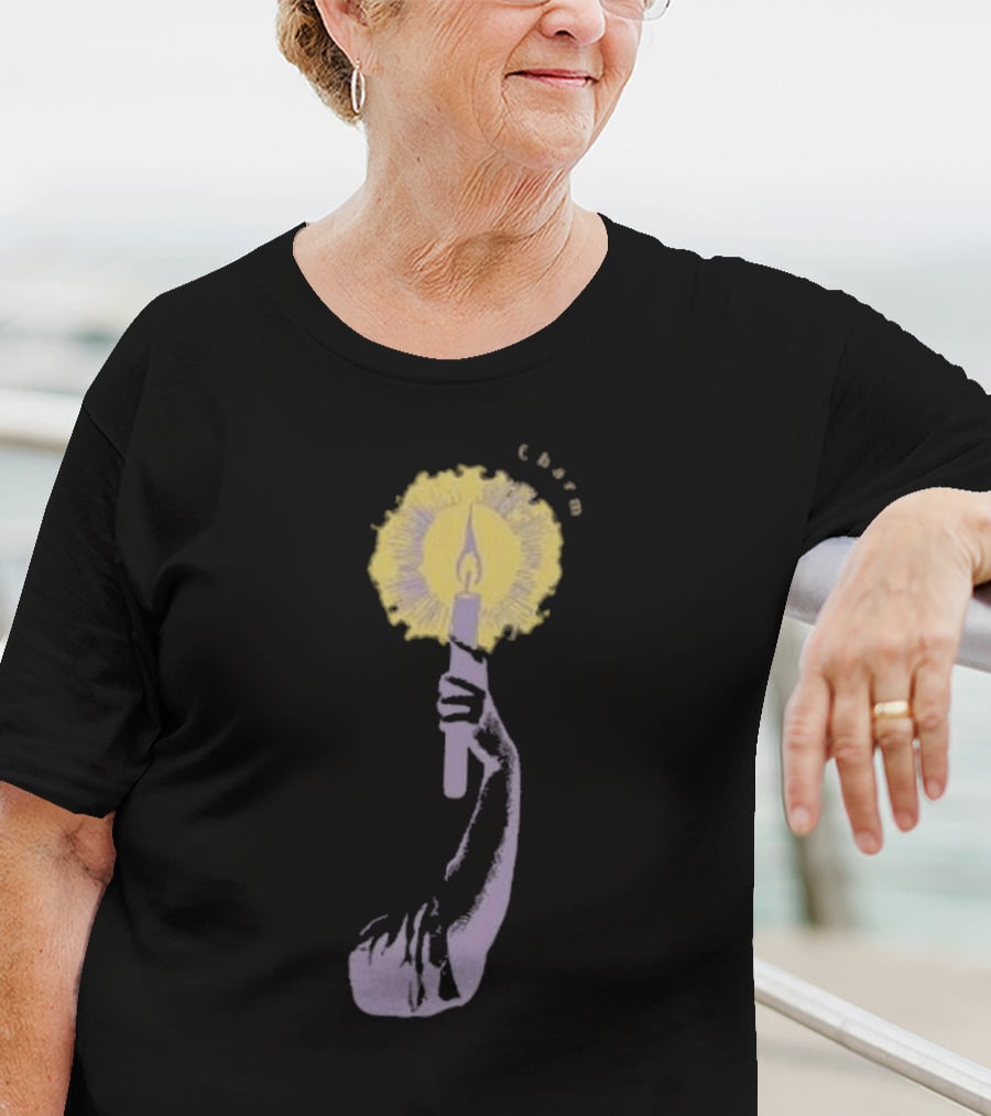 Clairo Charm Candle Hand Yellow Purple T-Shirt