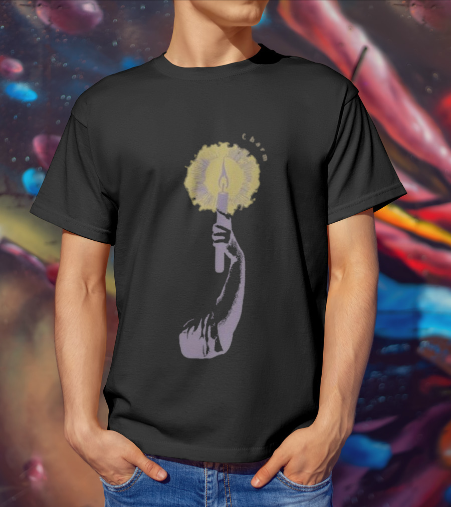 Clairo Charm Candle Hand Yellow Purple T-Shirt