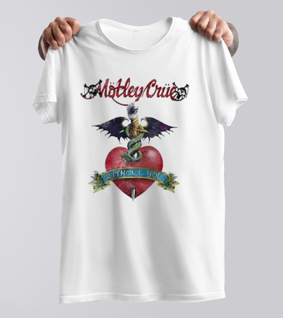 Motley Crue Dr Feelgood Album Without You Heart And Snake T-Shirt