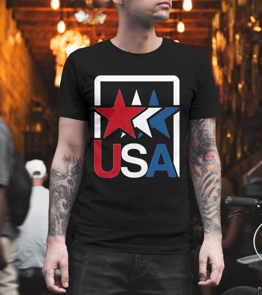 USA Stars In Motion Red White Blue T-Shirt