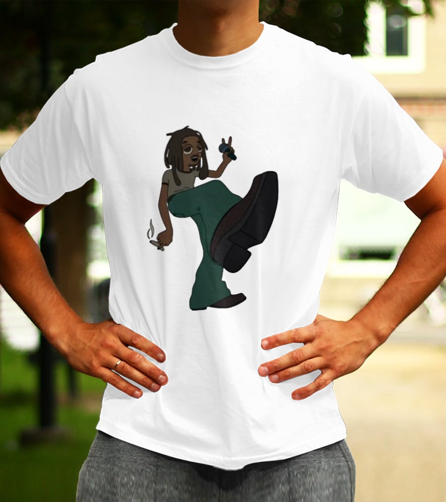 Jordan Ward 2 Ward Animation Graphic With Microphone And Peace T-Shirt