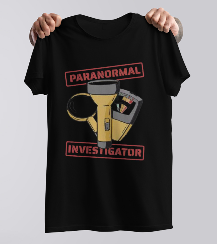 Paranormal Activity Investigator Halloween Kids Flashlight Magnifying Glass Tool T-Shirt