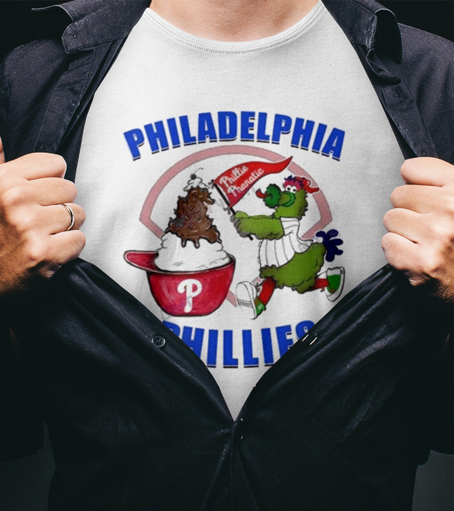 Philadelphia Phillies Phanatic Ice Cream Ring The Bell T-Shirt