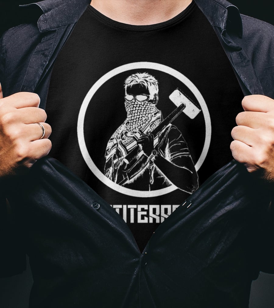 Antiterror Russian Machine Warrior With Sledgehammer T-Shirt