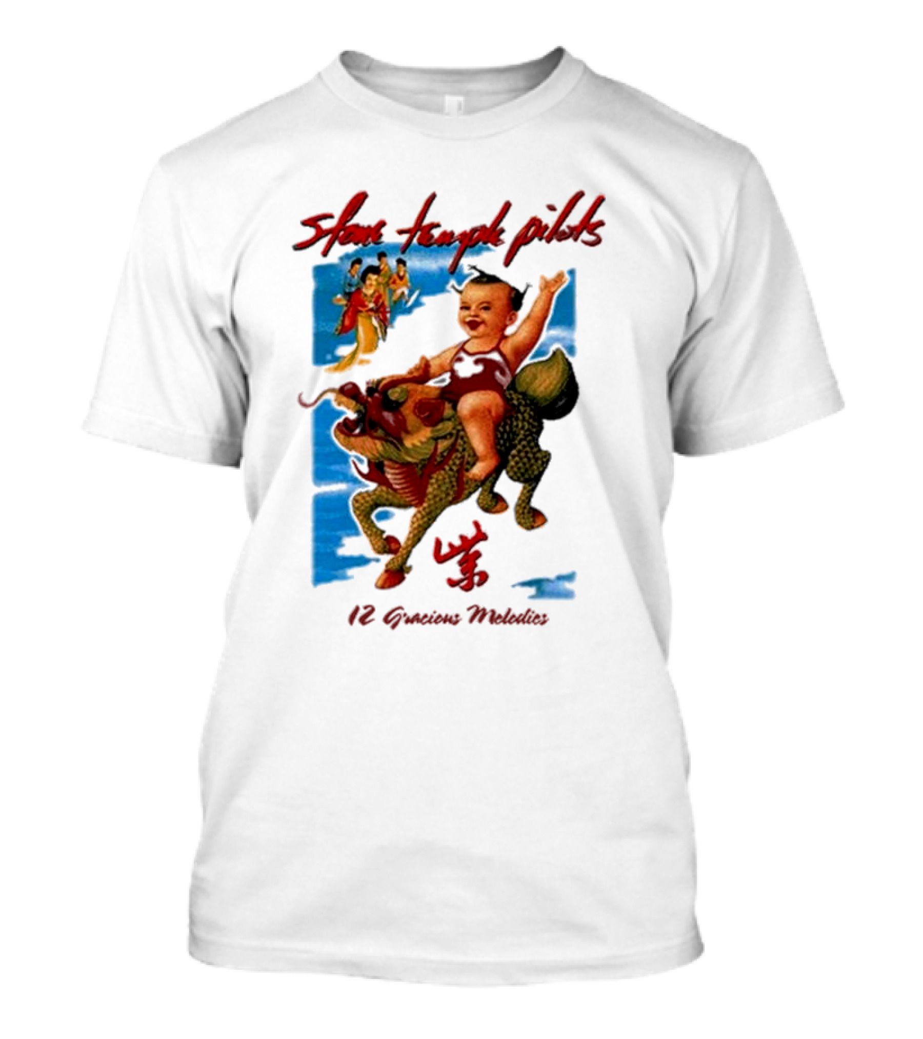 Stone Temple Pilots 12 Gracious Melodies Baby Riding Dragon T-Shirt