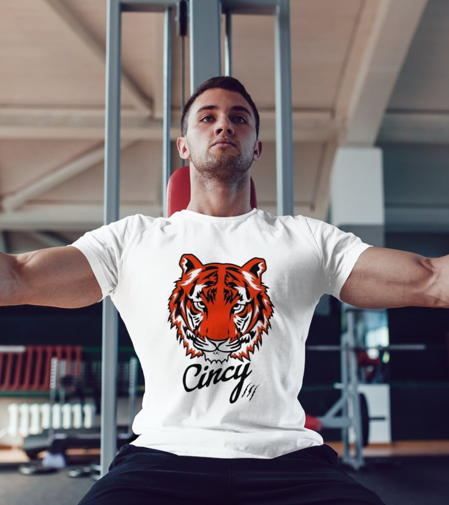 Cincy The Tiger Head By Ted Karras T-Shirt