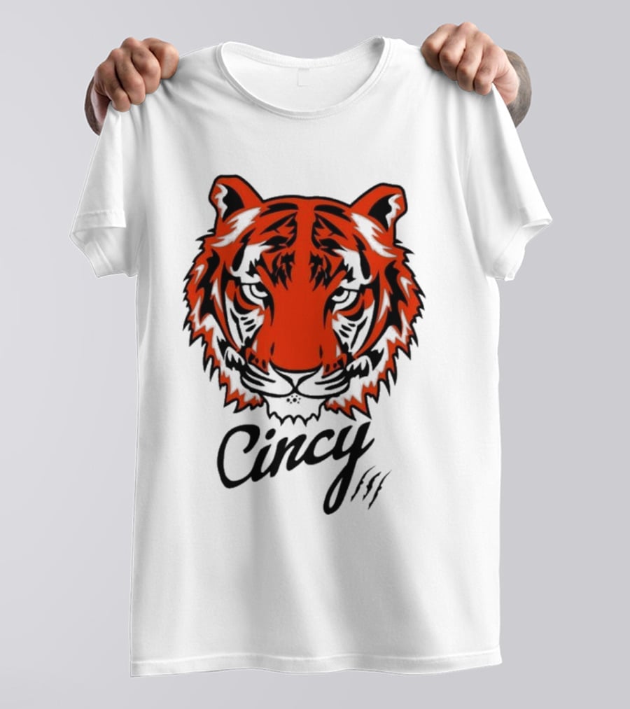 Cincy The Tiger Head By Ted Karras T-Shirt