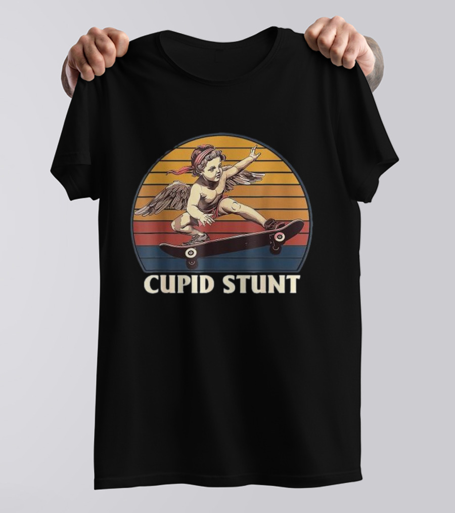 Cupid Stunt Retro Skateboarding Angel T-Shirt