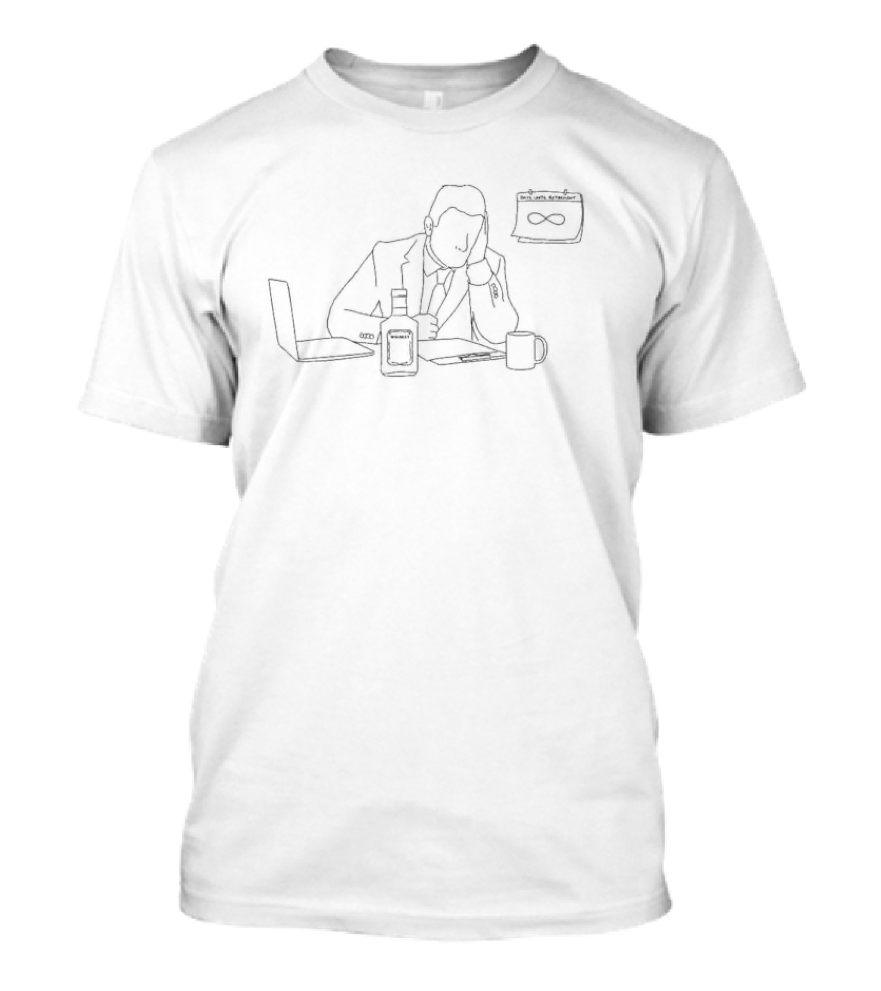 Work Retire Die Life Loop Infinity Symbol Desk Stress T-Shirt