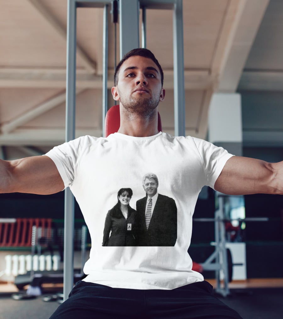 Bill Clinton Monica Lewinsky Black And White Iconic Photo T-Shirt