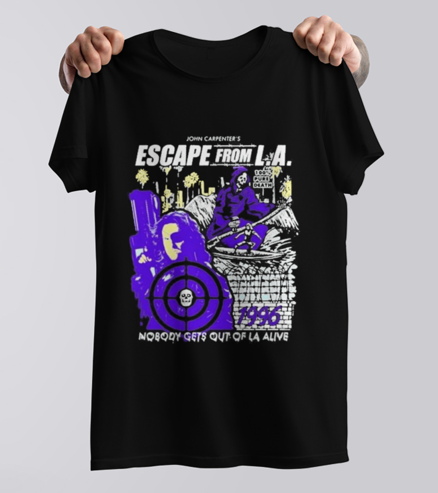 John Carpenter's Escape From L.A. 1996 Nobody Gets Out Of LA Alive T-Shirt