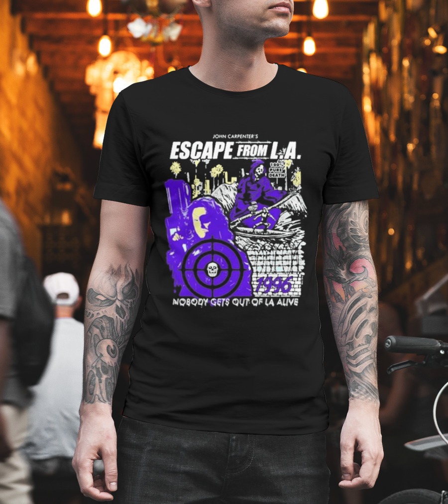 John Carpenter's Escape From L.A. 1996 Nobody Gets Out Of LA Alive T-Shirt