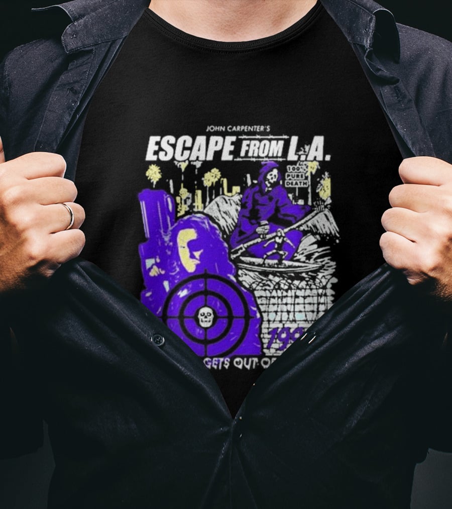 John Carpenter's Escape From L.A. 1996 Nobody Gets Out Of LA Alive T-Shirt