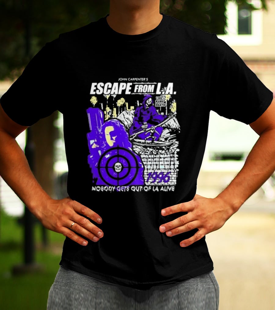John Carpenter's Escape From L.A. 1996 Nobody Gets Out Of LA Alive T-Shirt