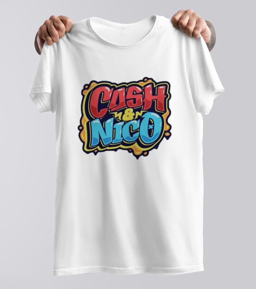 CASH And NICO Colorful Bold Typography T-Shirt
