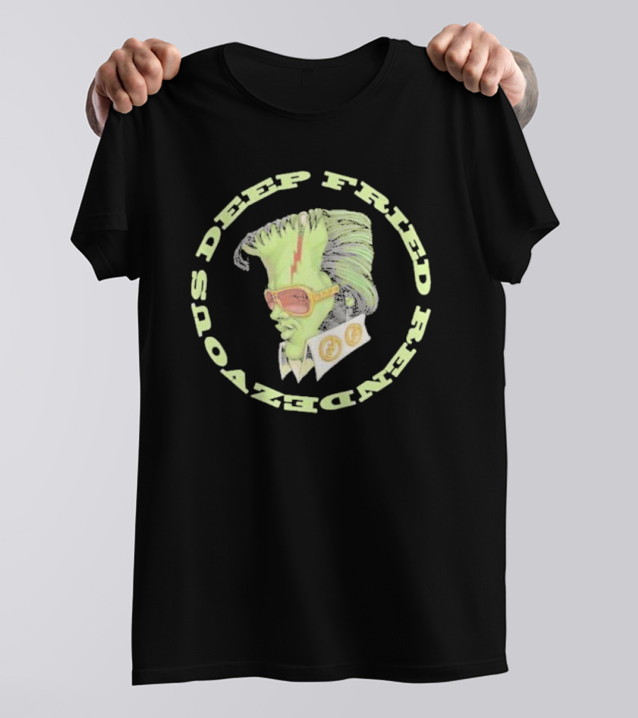 Deep Fried Rendezvous Neon Rockabilly Visage T-Shirt
