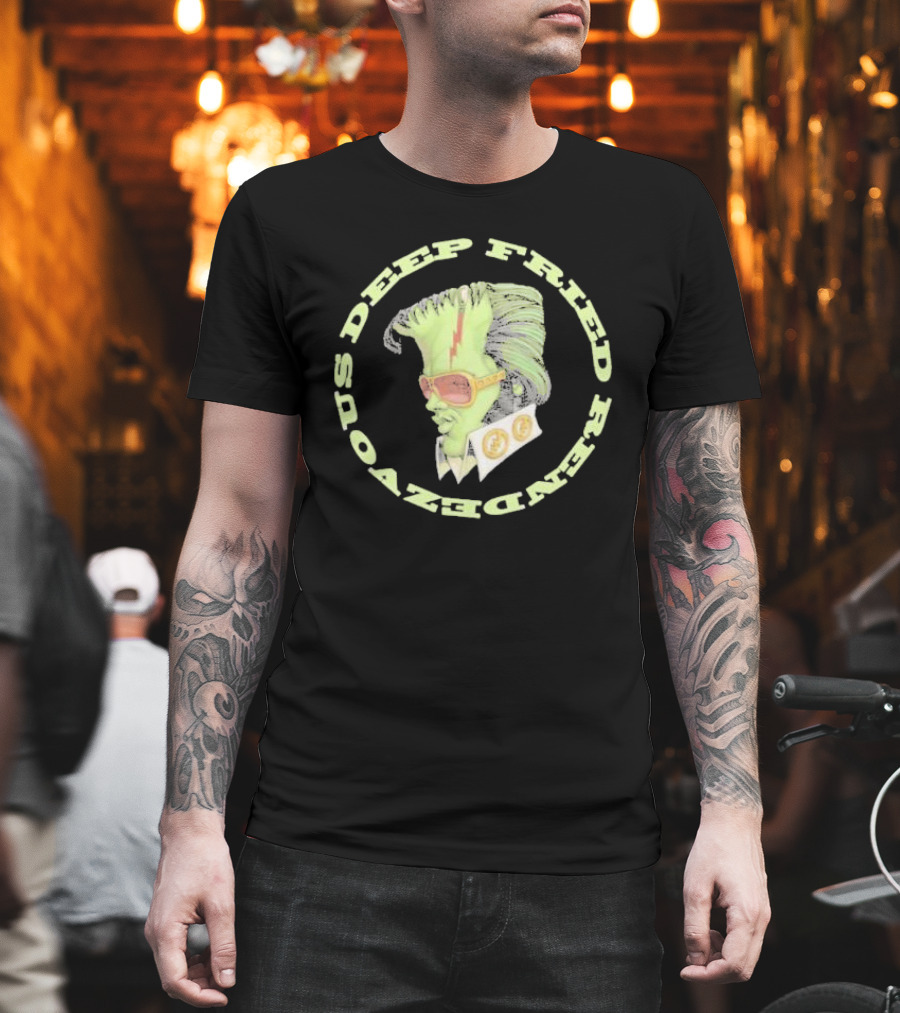 Deep Fried Rendezvous Neon Rockabilly Visage T-Shirt