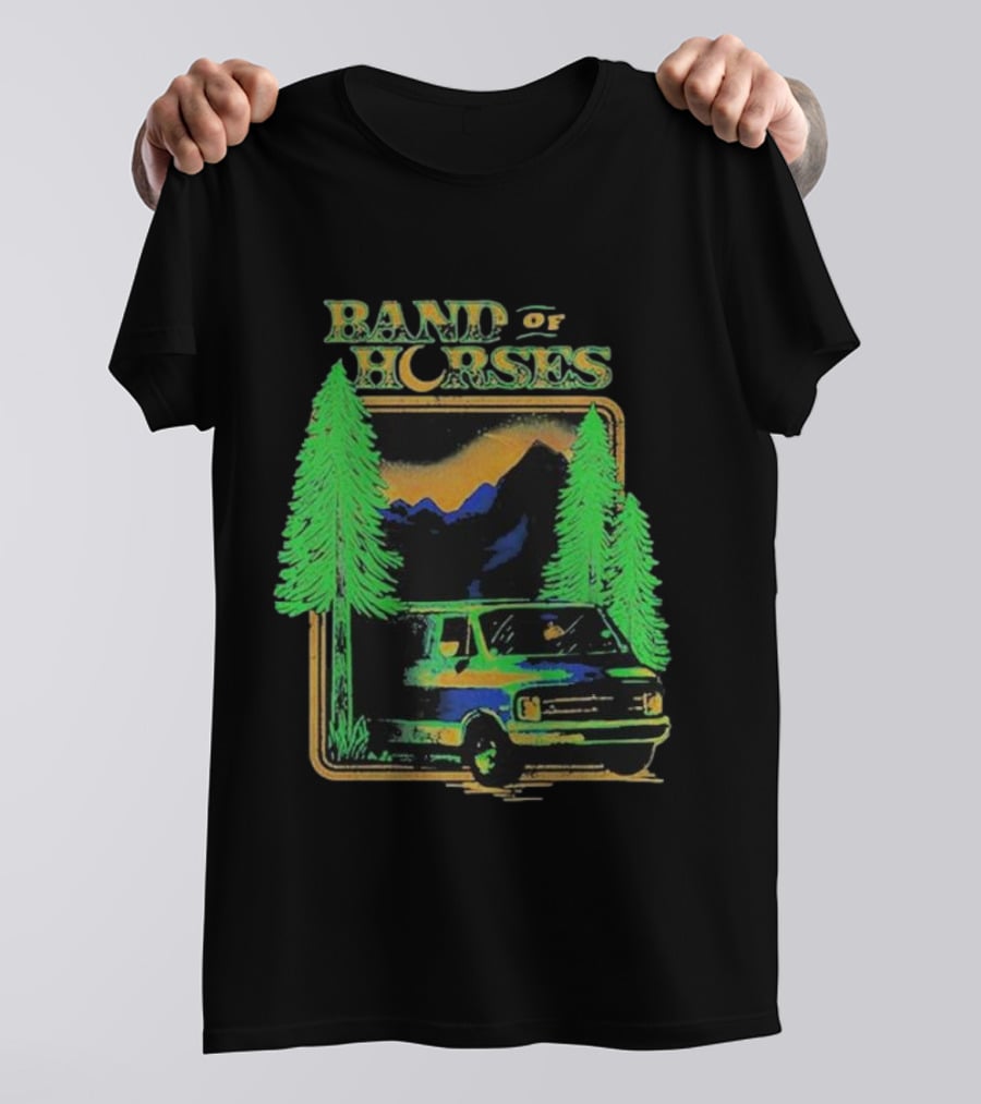 Band Of Horses Mountain Van Scenic Trees T-Shirt
