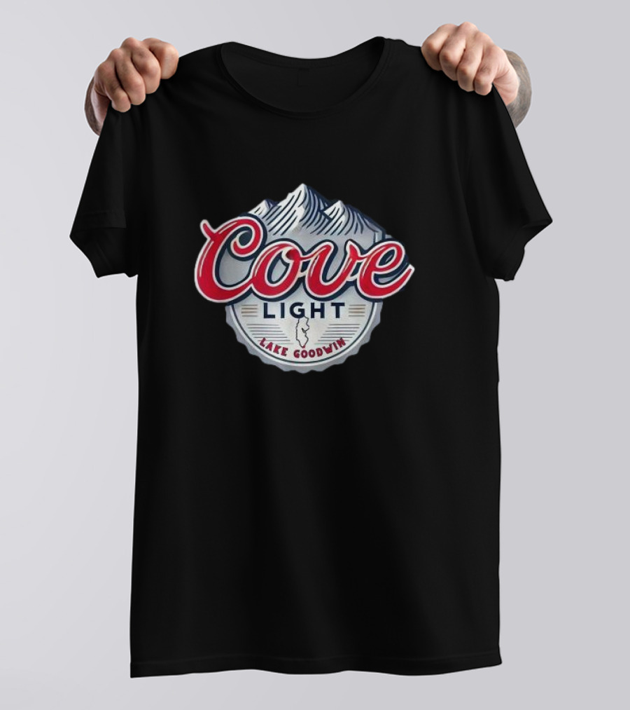 Cove Light Lake Goodwin Washington Mountain Cap T-Shirt