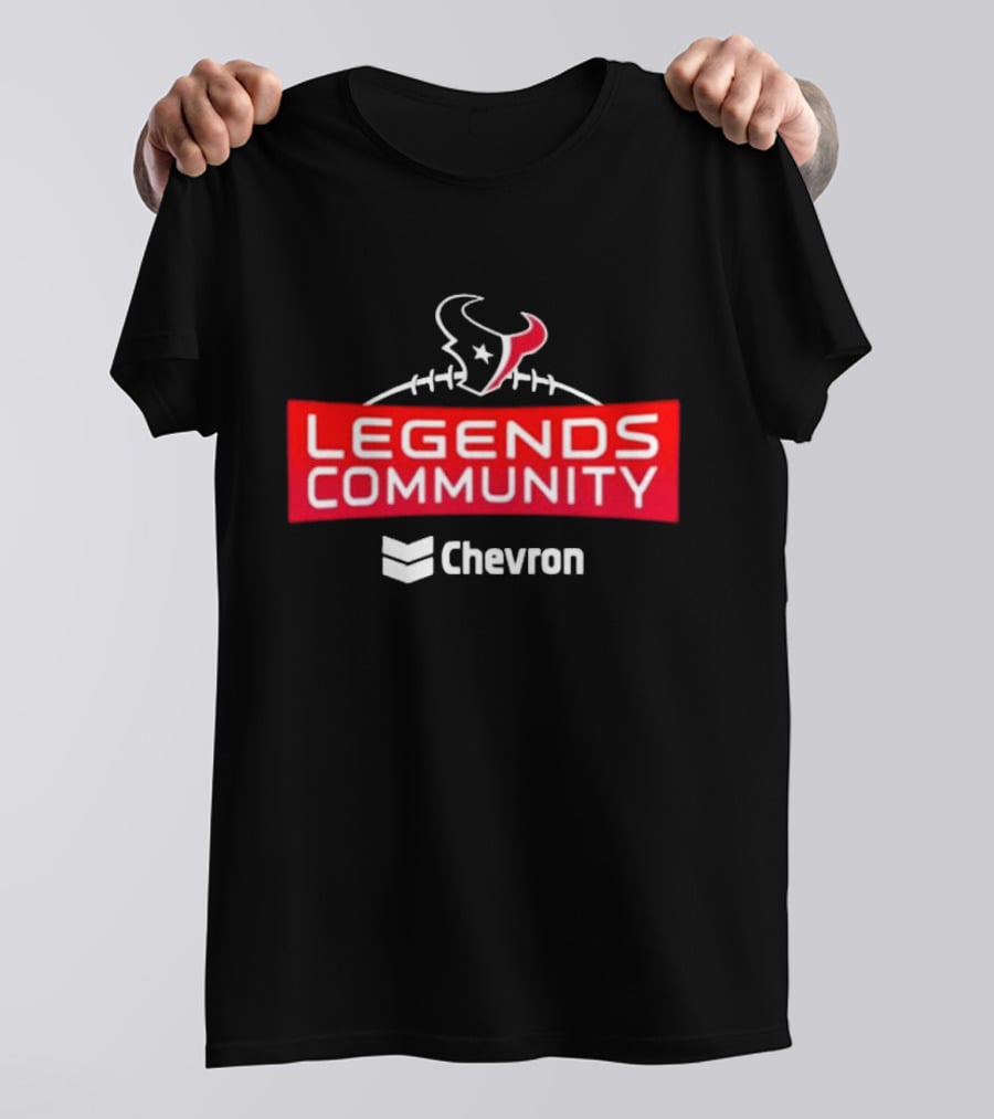 Houston Texans Legends Community Chevron Football Logo Partnership T-Shirt