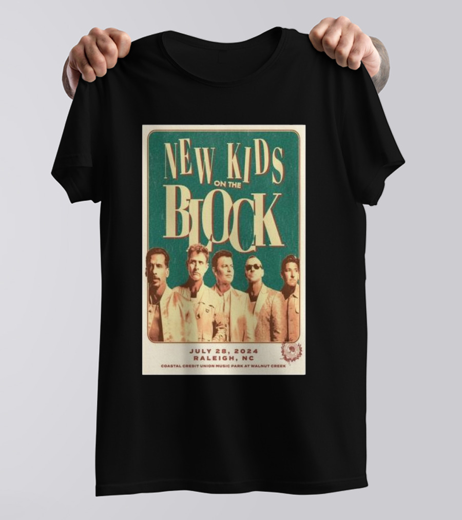 New Kids On The Block Coastal Credit Union Music Park Raleigh NC July 28 T-Shirt