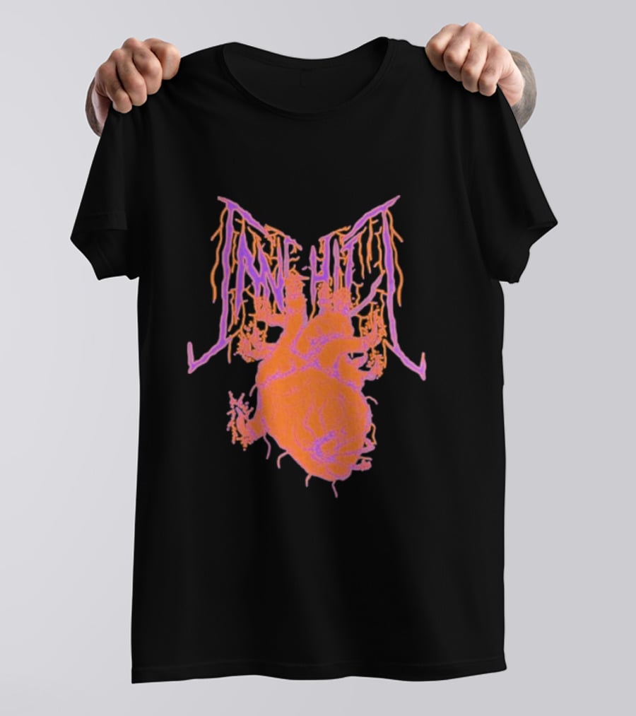 Cane Hill Orange Pink Anatomical Heart T-Shirt