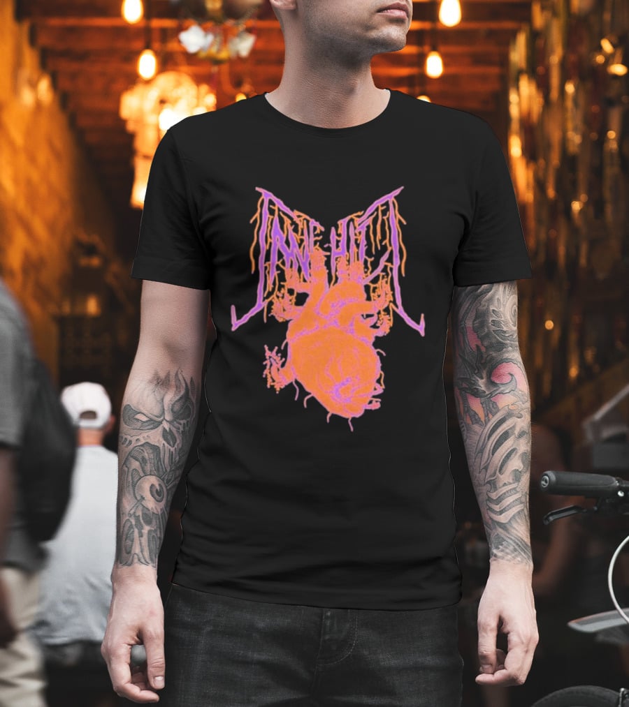 Cane Hill Orange Pink Anatomical Heart T-Shirt
