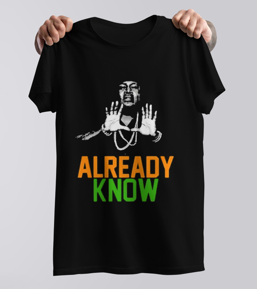 D.a.d.e. X Trick Daddy U Already Know Hands Raised Gesture Orange Green T-Shirt