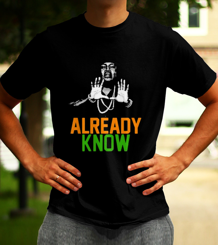 D.a.d.e. X Trick Daddy U Already Know Hands Raised Gesture Orange Green T-Shirt