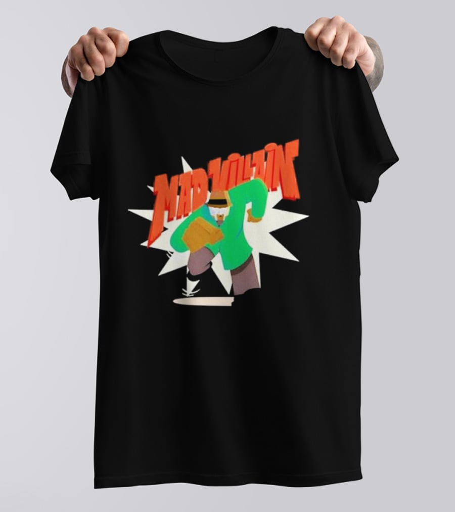 Madvillain MF Doom Cartoon Style Retro Villain Action T-Shirt