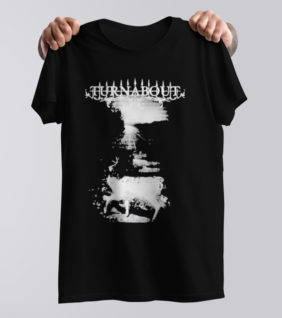 Deadbodyposse Turnabout Mysterious Monochrome Deer Scene T-Shirt