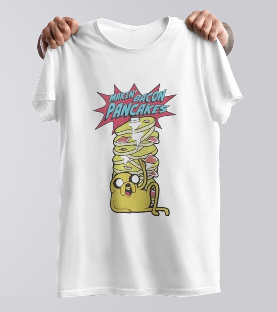 Adventure Time Jake Makin' Bacon Pancakes Stack T-Shirt