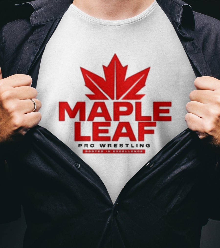 Maple Leaf Pro Wrestling Canada Maple Leaf Retro Sports Entertainment T-Shirt