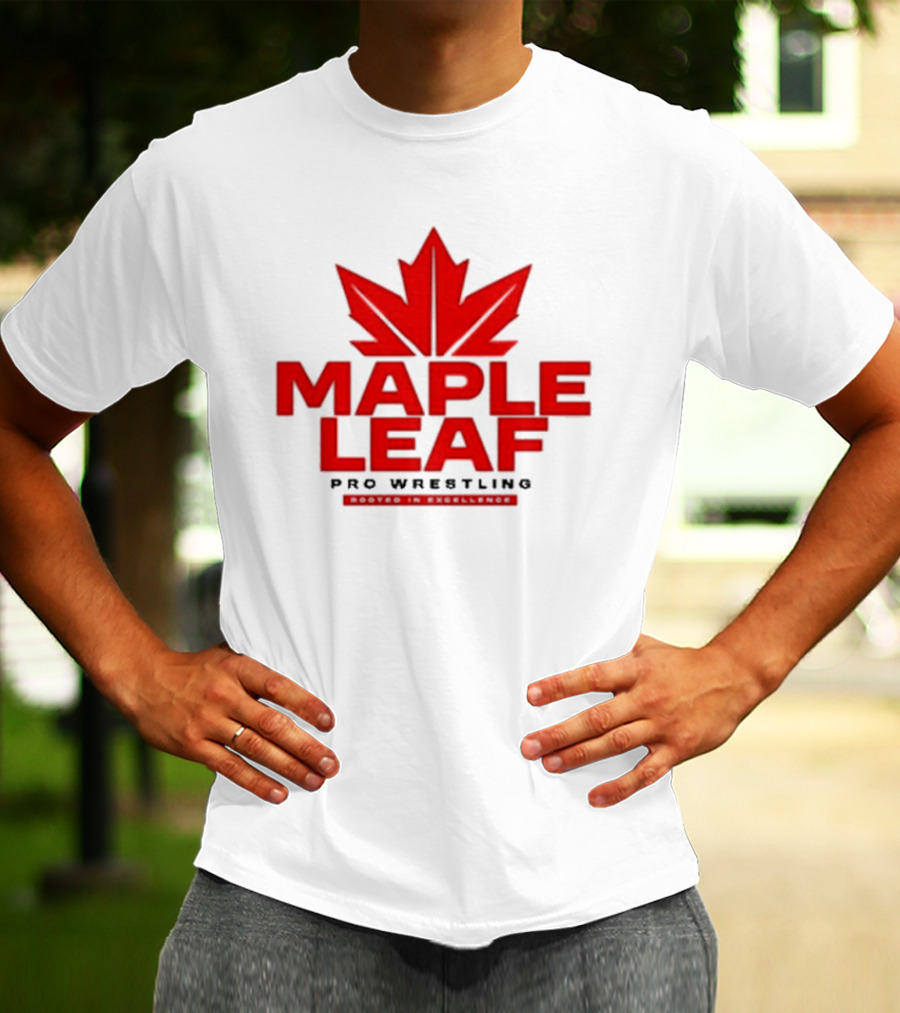 Maple Leaf Pro Wrestling Canada Maple Leaf Retro Sports Entertainment T-Shirt