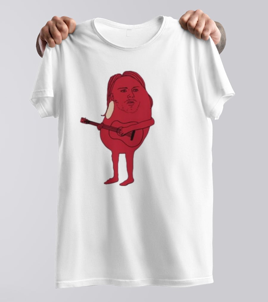 Penkmatters Kurt Cobain Red Character With Guitar T-Shirt