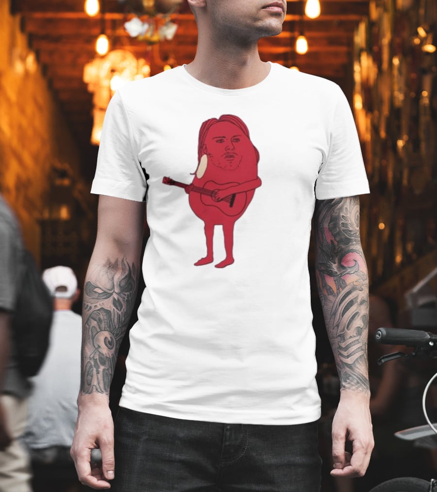 Penkmatters Kurt Cobain Red Character With Guitar T-Shirt