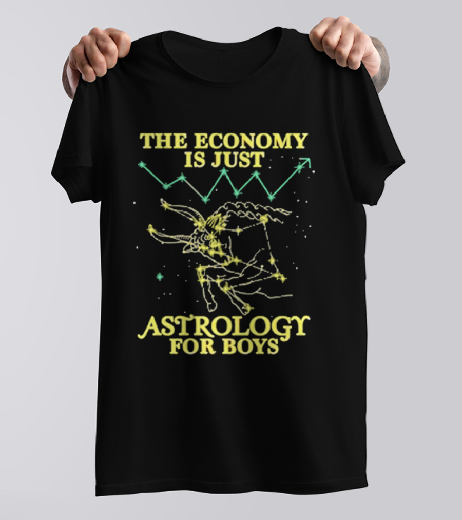 The Economy Is Just Astrology For Boys Constellation And Stock Chart T-Shirt