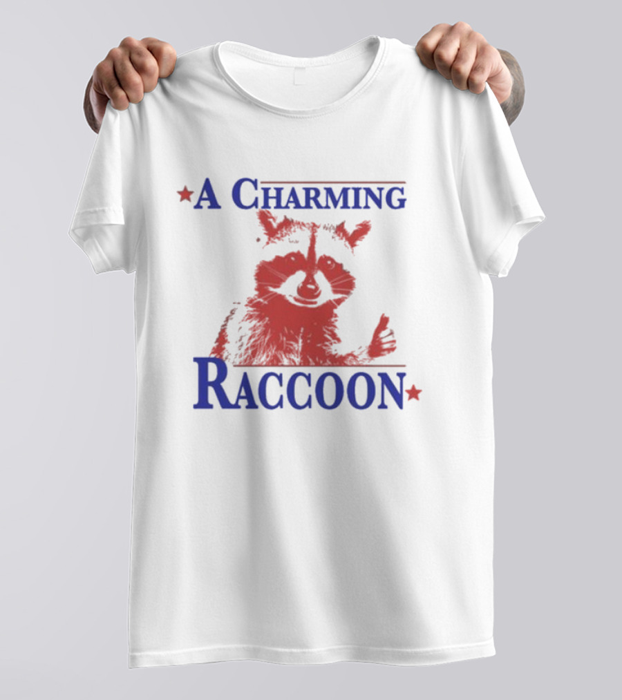 A Charming Raccoon Thumbs Up T-Shirt