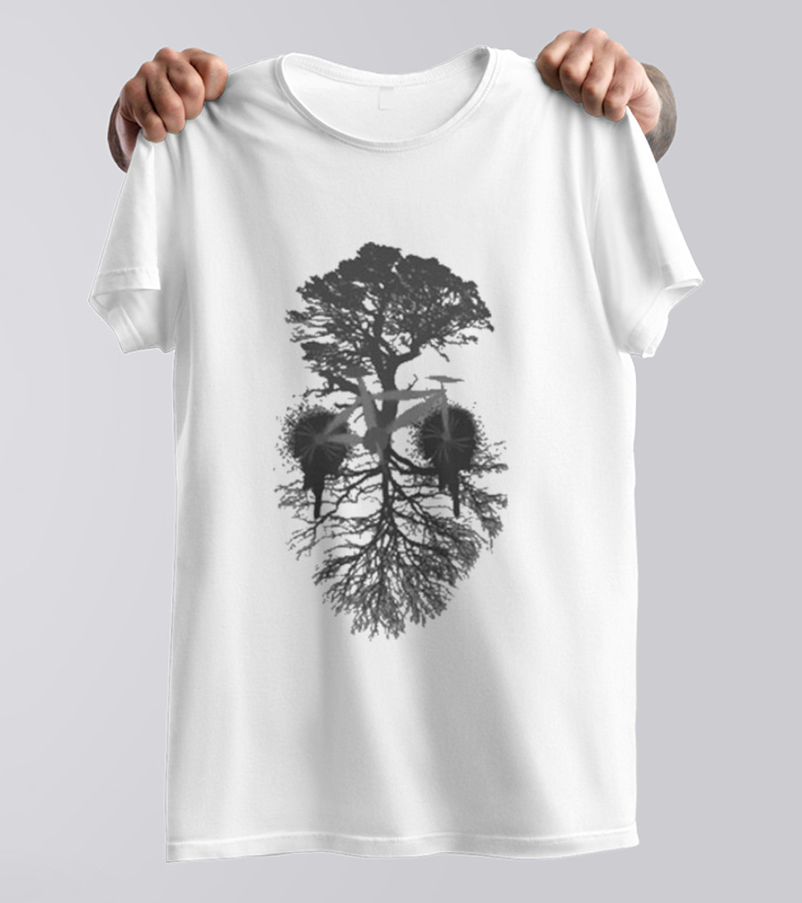 Groot Bike Forest Silhouette Guardians Of The Galaxy T-Shirt
