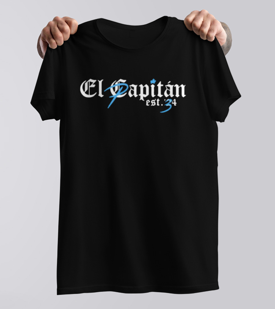 El Capitán Est 34 Blue Stylized Text T-Shirt