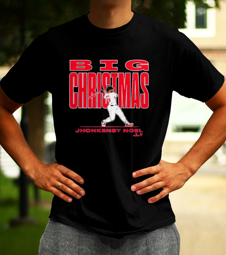Jhonkensy Noel Big Christmas Baseball Player Swing T-Shirt